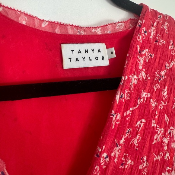 Blair Wrap Dress in Red Floral Print - Picture 5 of 7